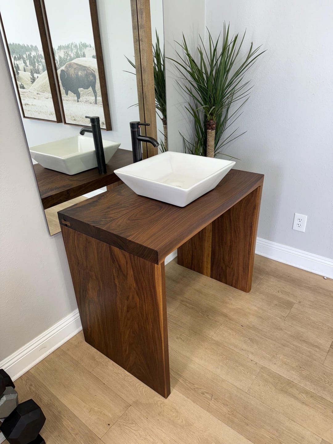 Modern Bathroom Vanity in Solid Wood, Scandinavian Contemporary ...