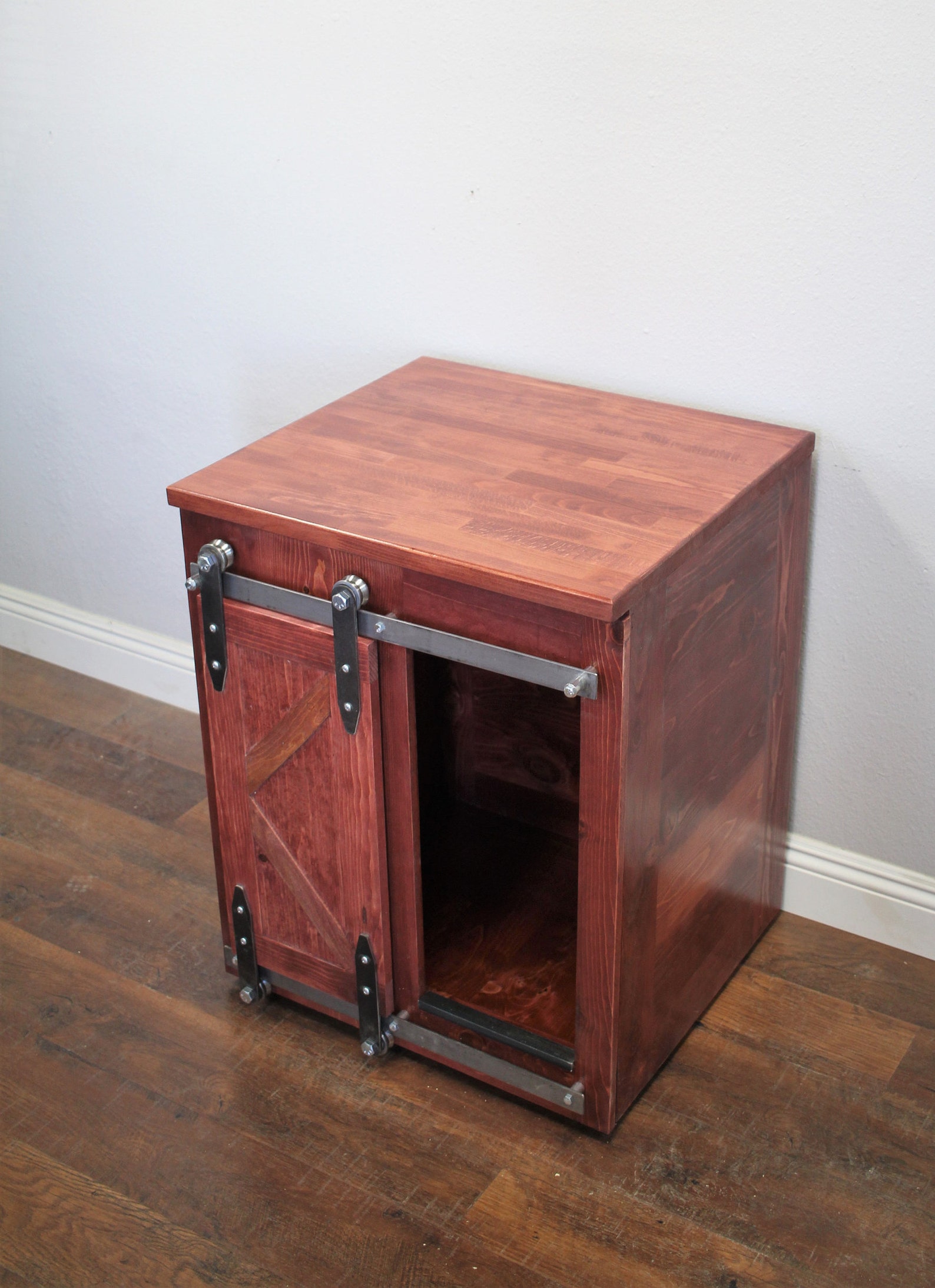 Cat Litter Box Storage Sliding Barn Doors / Custom Cat Home Etsy