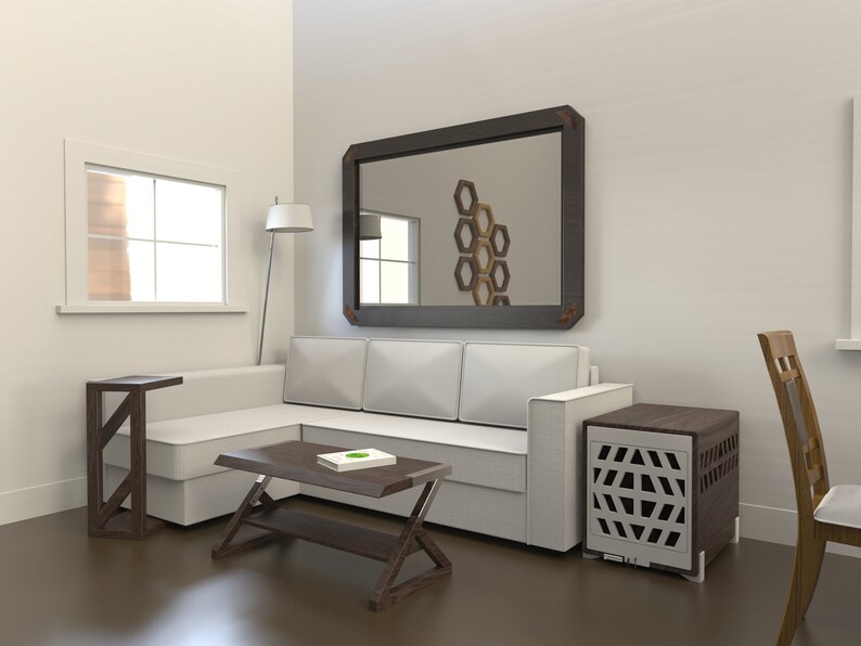 Modern Coffee Table / living room Table / Handmade / sofa table / steel wood table / industrial rustic / contemporary storage Scandinavian image 2