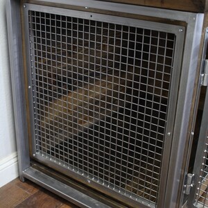 Dog Crate and Storage Cabinet for Food, Raised Dog Crate, Industrial Dog Crate, Unchewable Dog Crate, Crate for big dogs, Swing door crate image 5