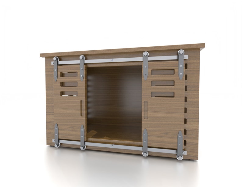 Dog Crate Sliding Barn Doors Dog House Farmhouse Dog Crate Etsy