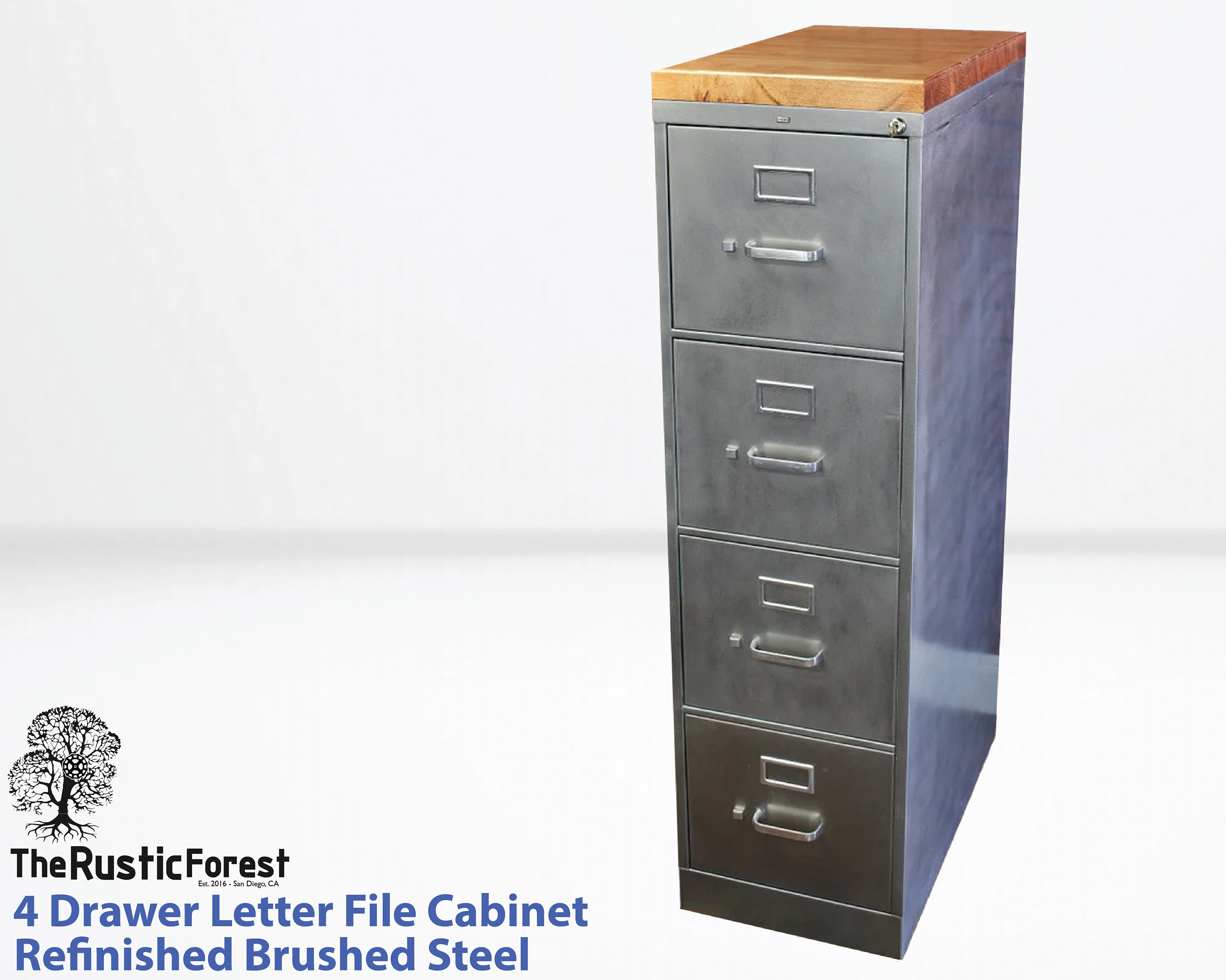 Metal Filing 4 Drawer Refinished / Wood Top / Etsy Canada