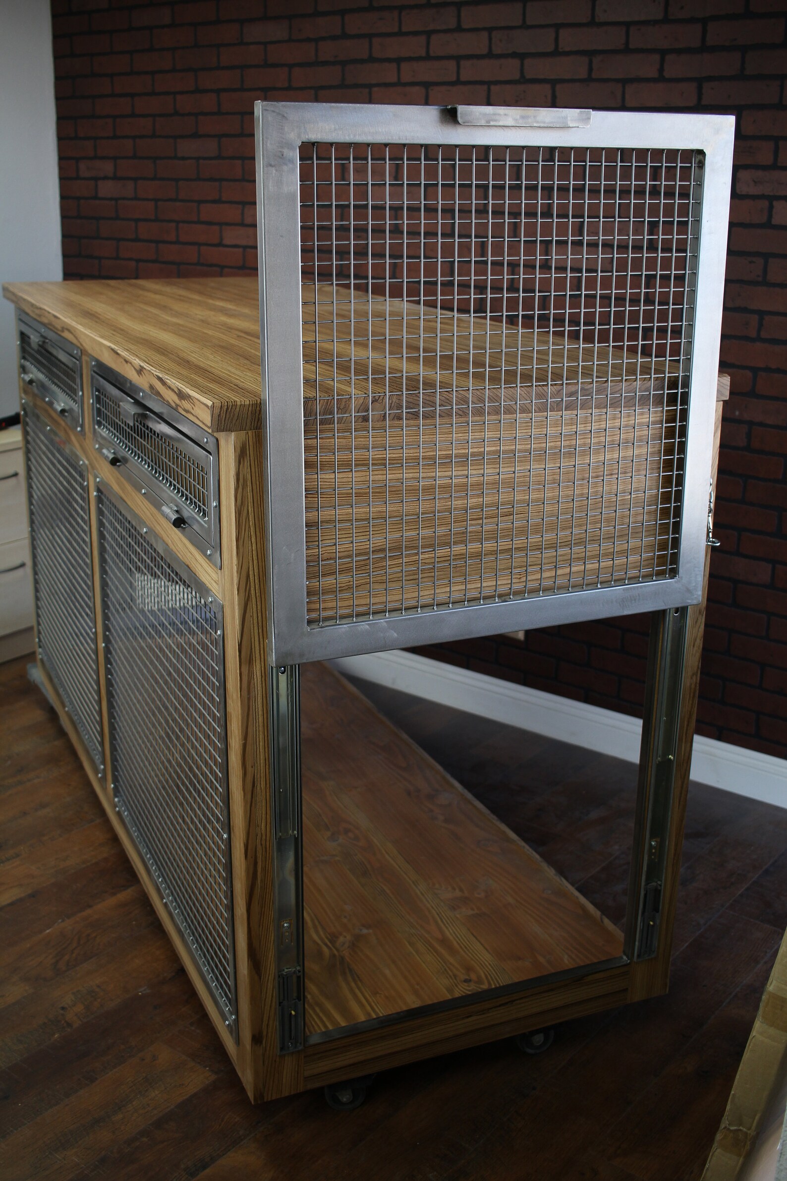 Dog Crate Custom Exotic Industrial Dog Crate Drawers Etsy