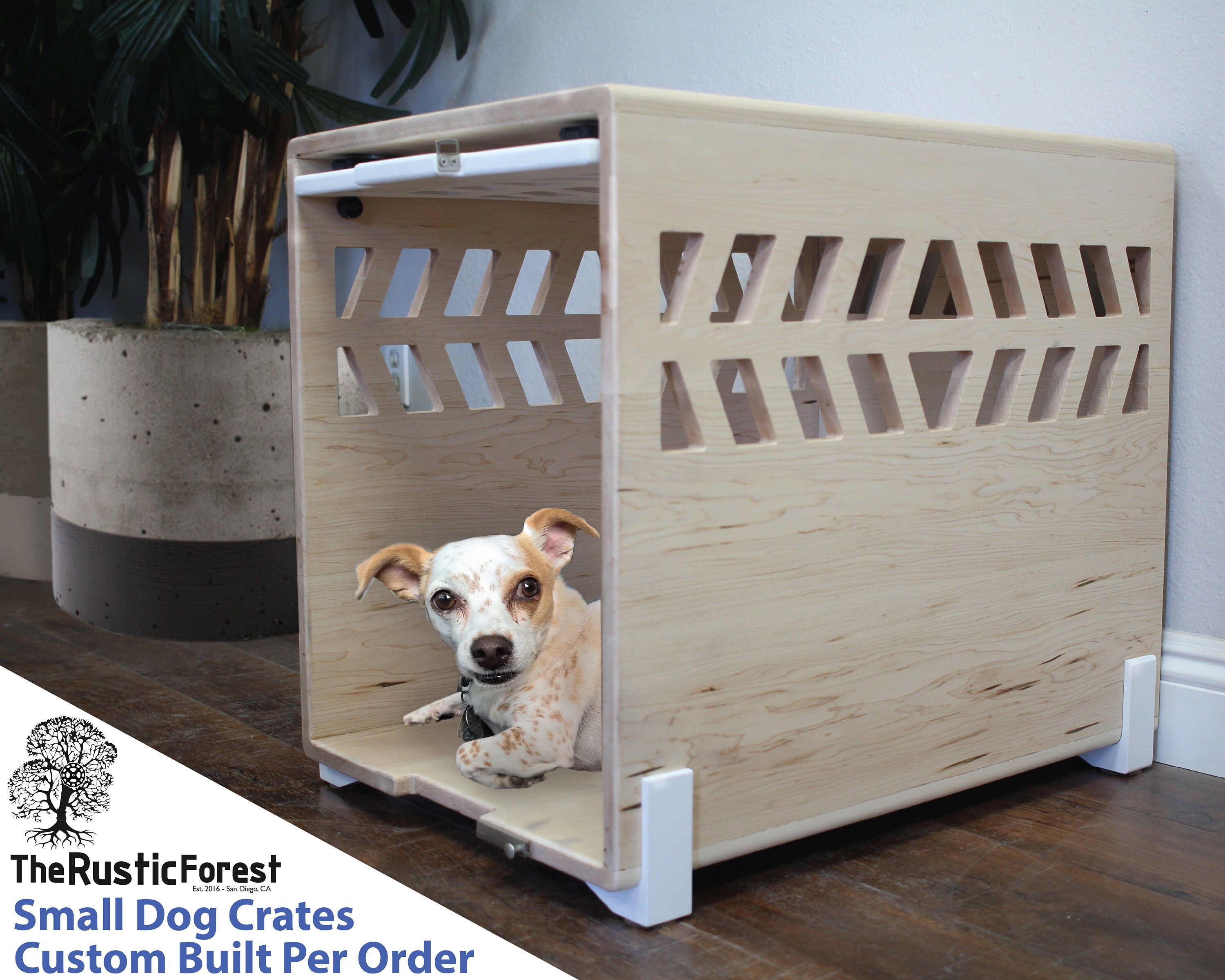 Small Dog Crate Modern Pet Furniture Side Table Dog House - Etsy Small Dog Crate Modern Pet Furniture Side Table Dog House - Etsy