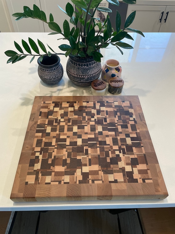 Cutting Board End Grain / Solid Hardwood / Scandinavian / Etsy