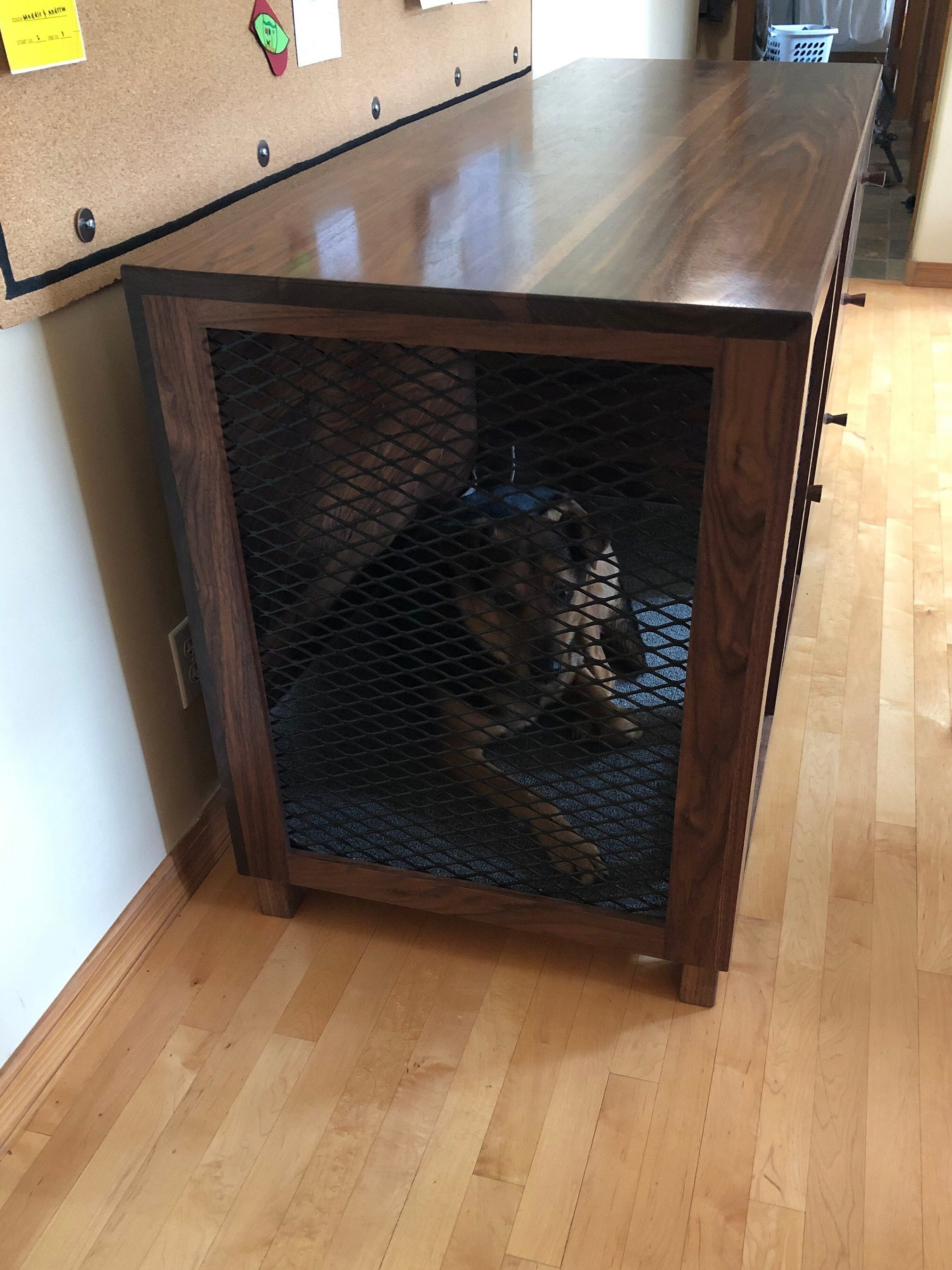 Custom Dog Crate Midcentury Modern Furniture With Drawers Etsy UK