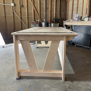 Modern Farmhouse Executive Desk, Solid Wood Rustic office desk custom build, Handmade in USA image 5