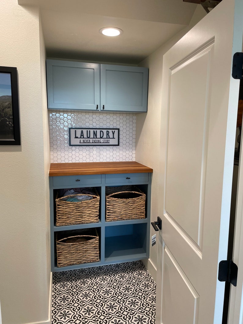 Laundry Room / Basket Hamper / Built in / Custom Build Etsy