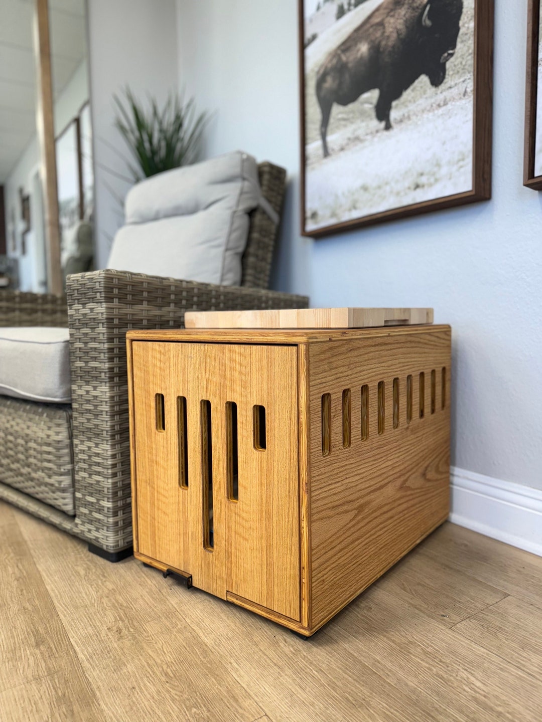Modern Dog Crate Ready to Ship With Flip up Space Saving Door and ... - Free-Standing Dog Crate Enclosures