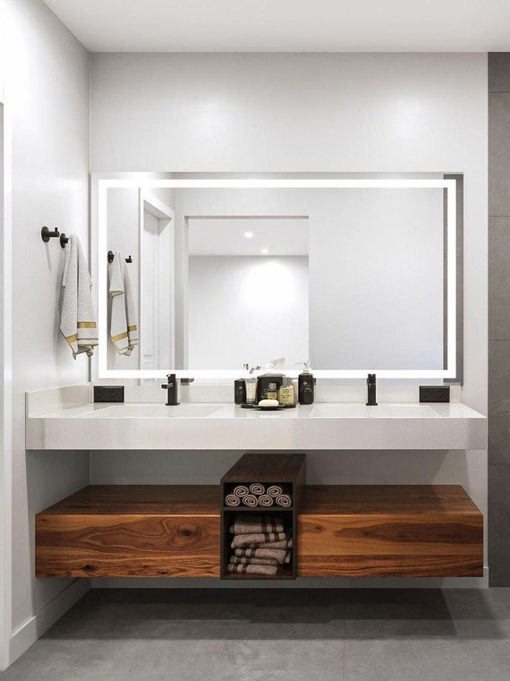 Bathroom Vanity Drawer Unit Floating W/ Towel Storage Shelf Etsy