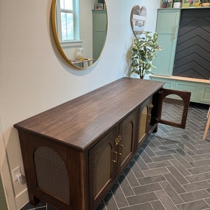 Curated visual reference: Mid Century Hinged Dog Crate Storage Reference: Mid Century Modern Dog Crate Cabinet Solid Maple Steel Mesh