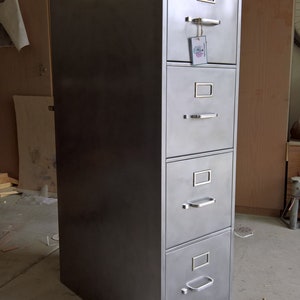 4-drawer Metal Filing Cabinet Refinished / letter & legal size / industrial cabinet / metal filing cabinet / industrial office / Hon image 5