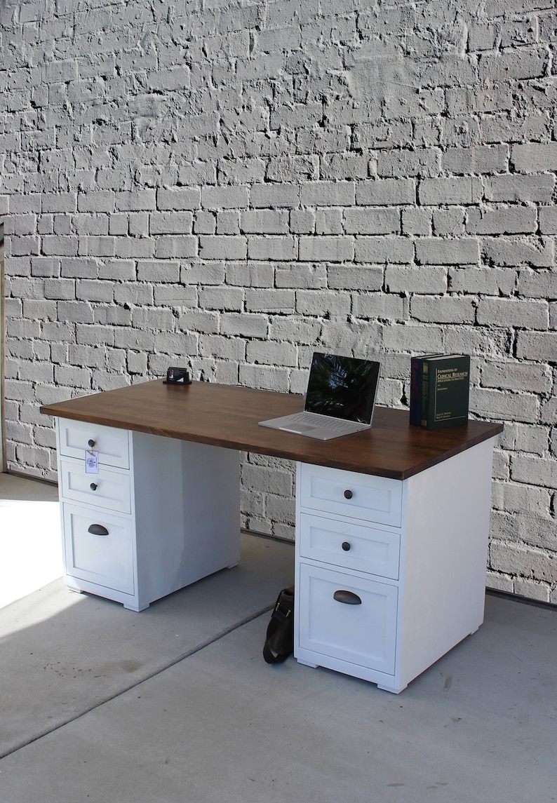 Drawer Desk Rustic Desk Chic Painted Drawers Office Desk Shabby desk rustic office furniture unique desk wood desk