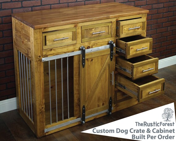 Dog Crate Credenza Storage Media Center Sliding Barn Doors Etsy Dog Crate Credenza Storage Media Center Sliding Barn Doors Etsy