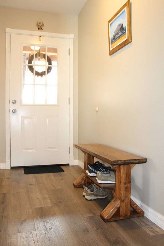 Farmhouse Entry Bench Shoe Rack Storage Bench Shoe Bench Etsy