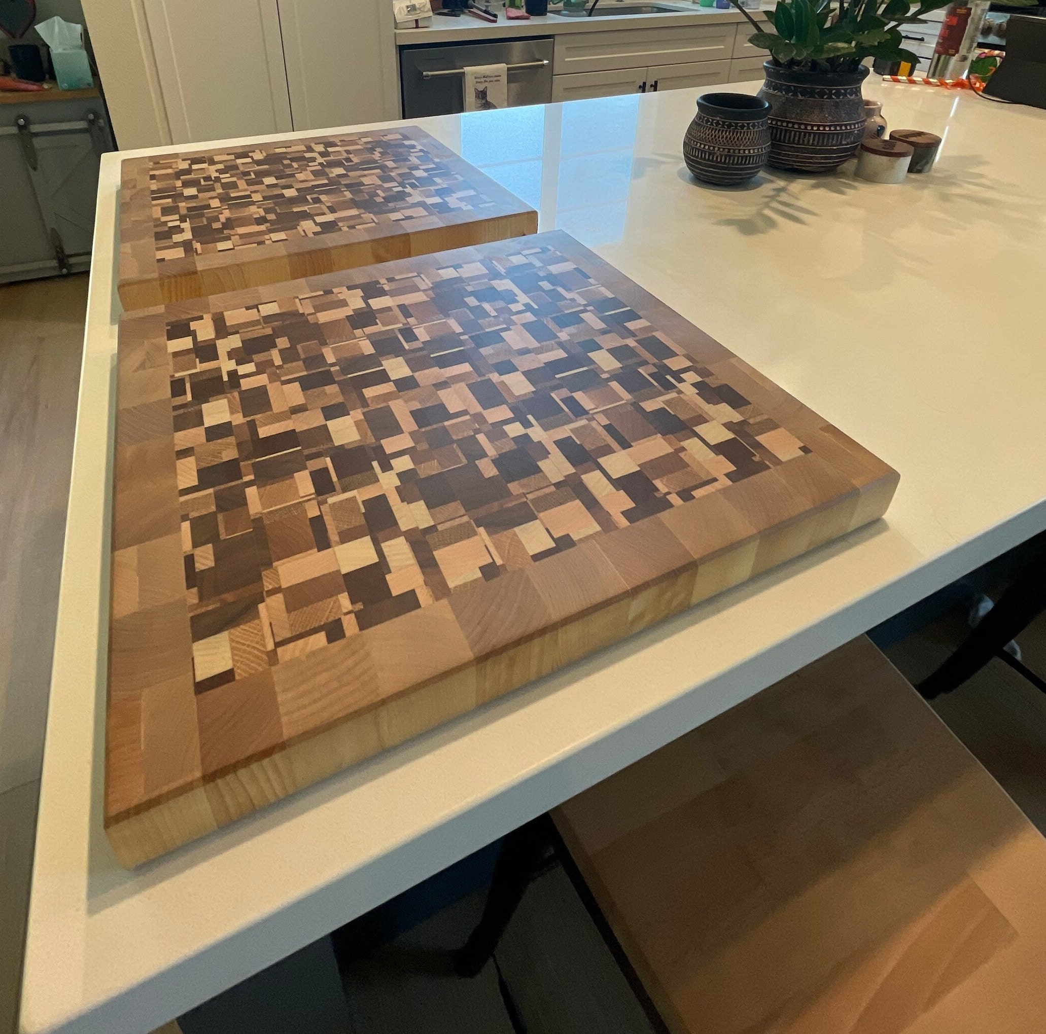 Cutting Board End Grain / Solid Hardwood / Scandinavian / Etsy