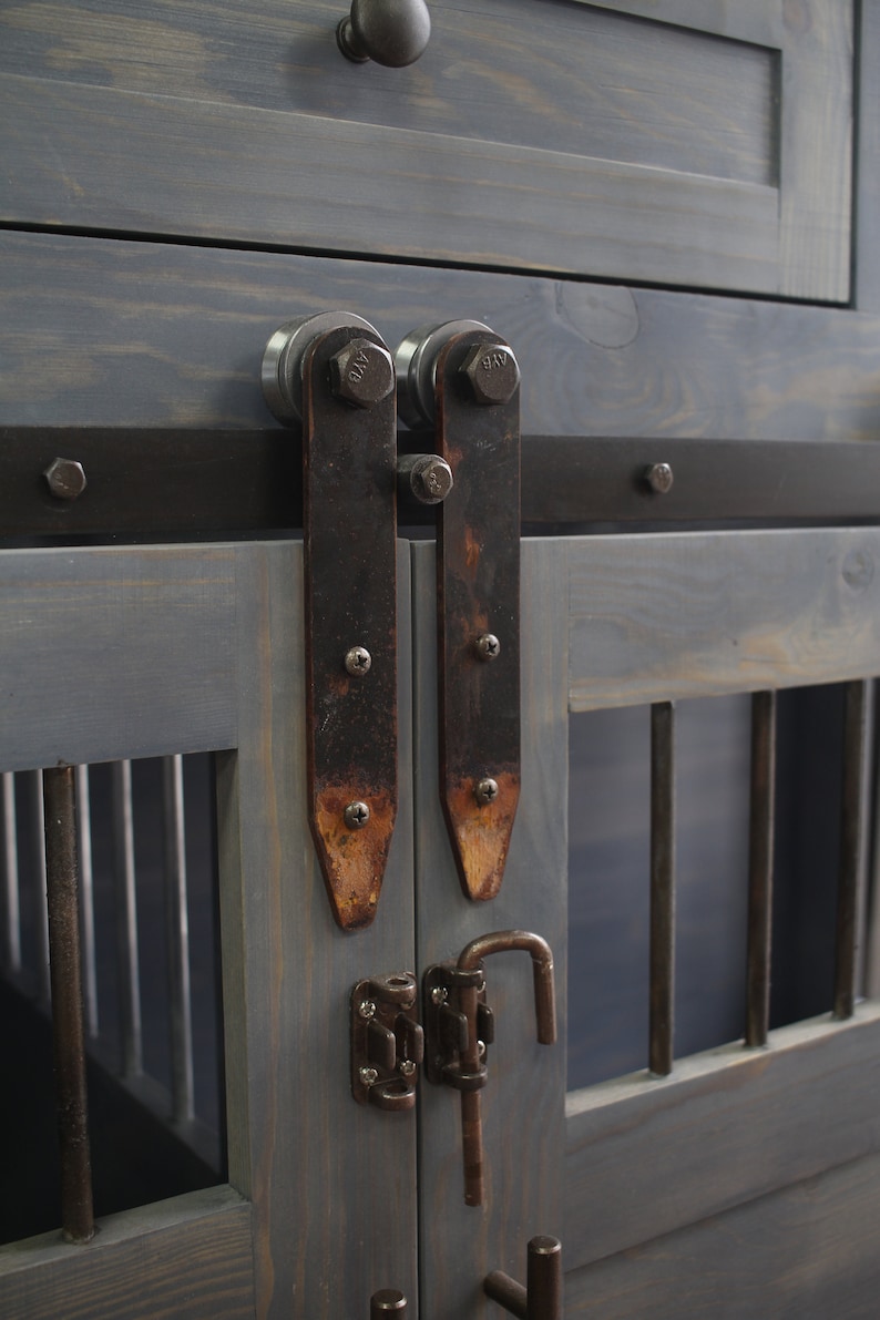 Add on Rusted Steel Hardware for Dog Crates or Cat Boxes Etsy