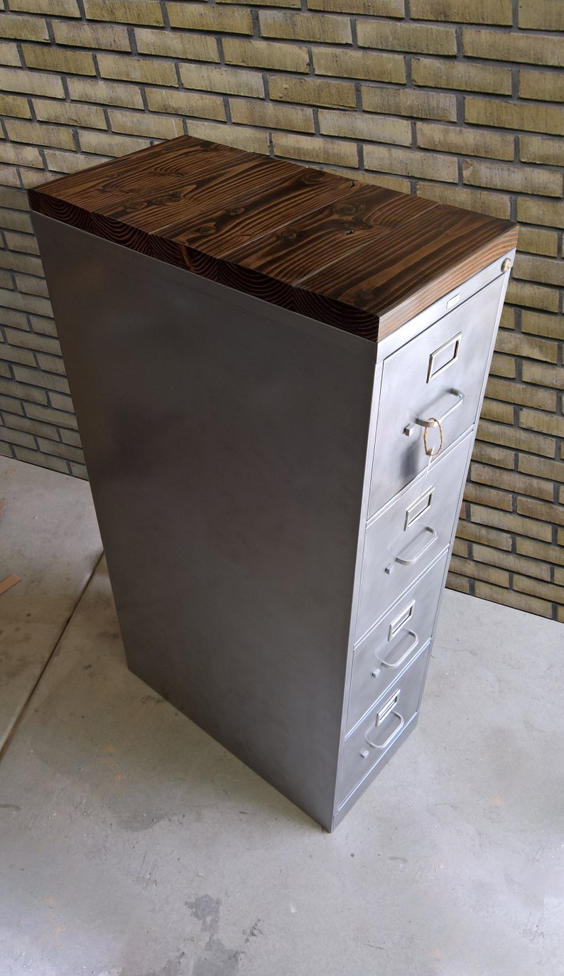 4-drawer Metal Filing Cabinet Refinished / letter & legal size / industrial cabinet / metal filing cabinet / industrial office / Hon image 7