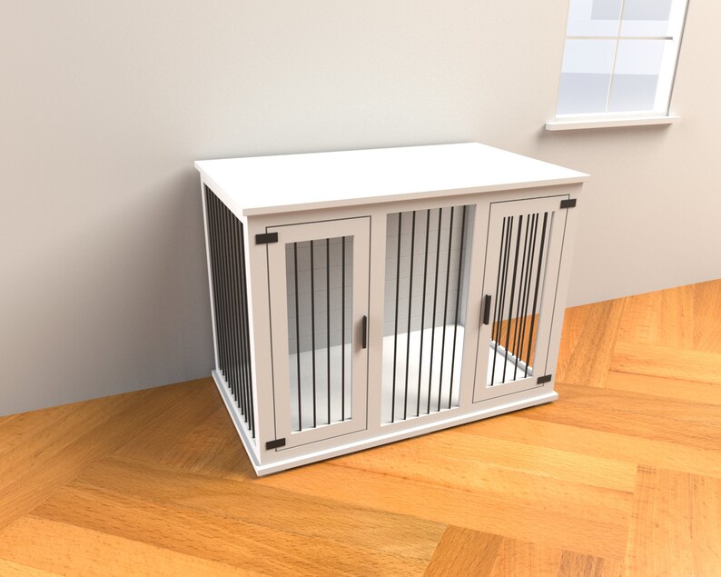 Dog Crate Hinged doors / Fully Custom / Dog House / Credenza Etsy