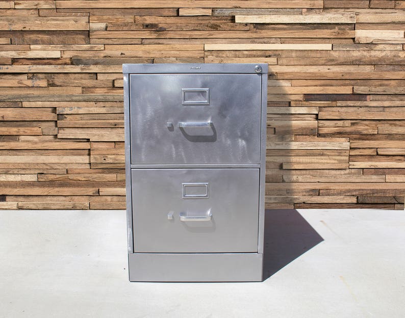 2drawer Legal Size Metal Filing / Brushed / Etsy