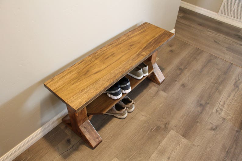 Farmhouse Entry Bench Shoe Rack / storage bench / shoe bench / Etsy