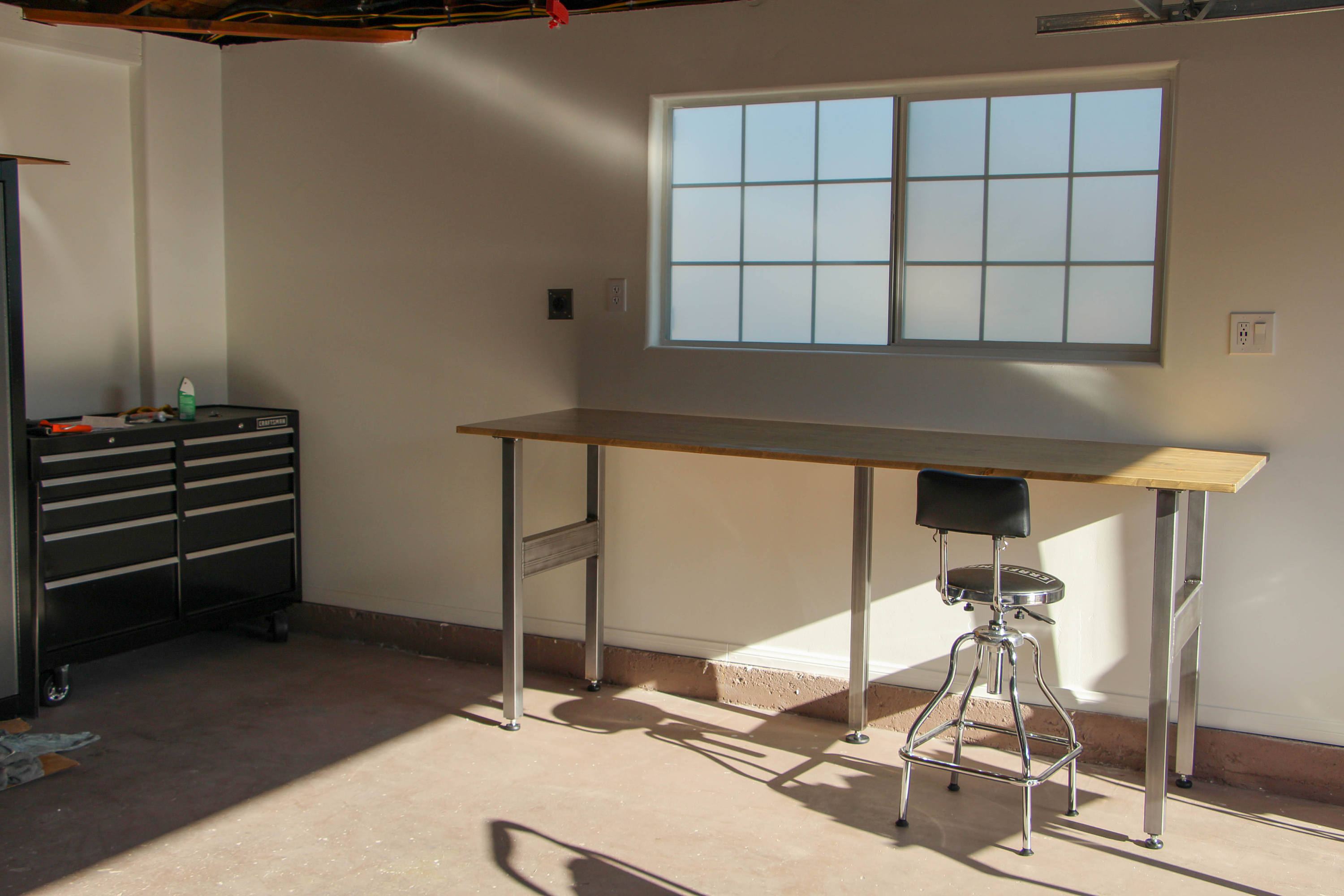 Industrial Butcher Block Standing Desk: Rustic Steel Workstation - Etsy