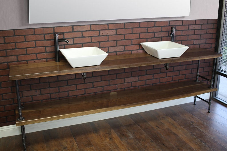 Bathroom Vanity With Pipe / Industrial Restroom / Pipe Vanity Etsy