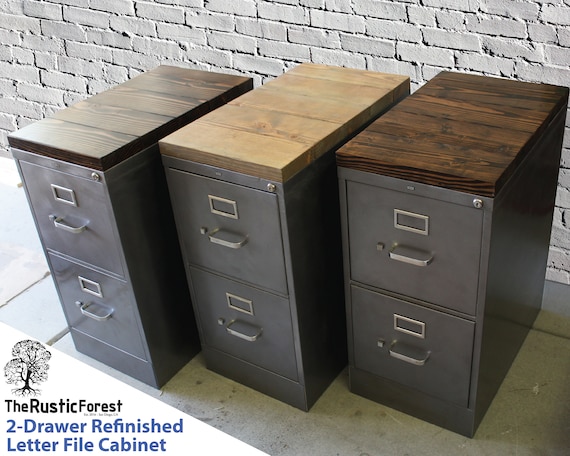 File Cabinet Refinished 2 Drawer Letter Size Metal Wood File Cabinet Refinished 2 Drawer, White Desk With File Cabinet Drawers In Sri Lanka