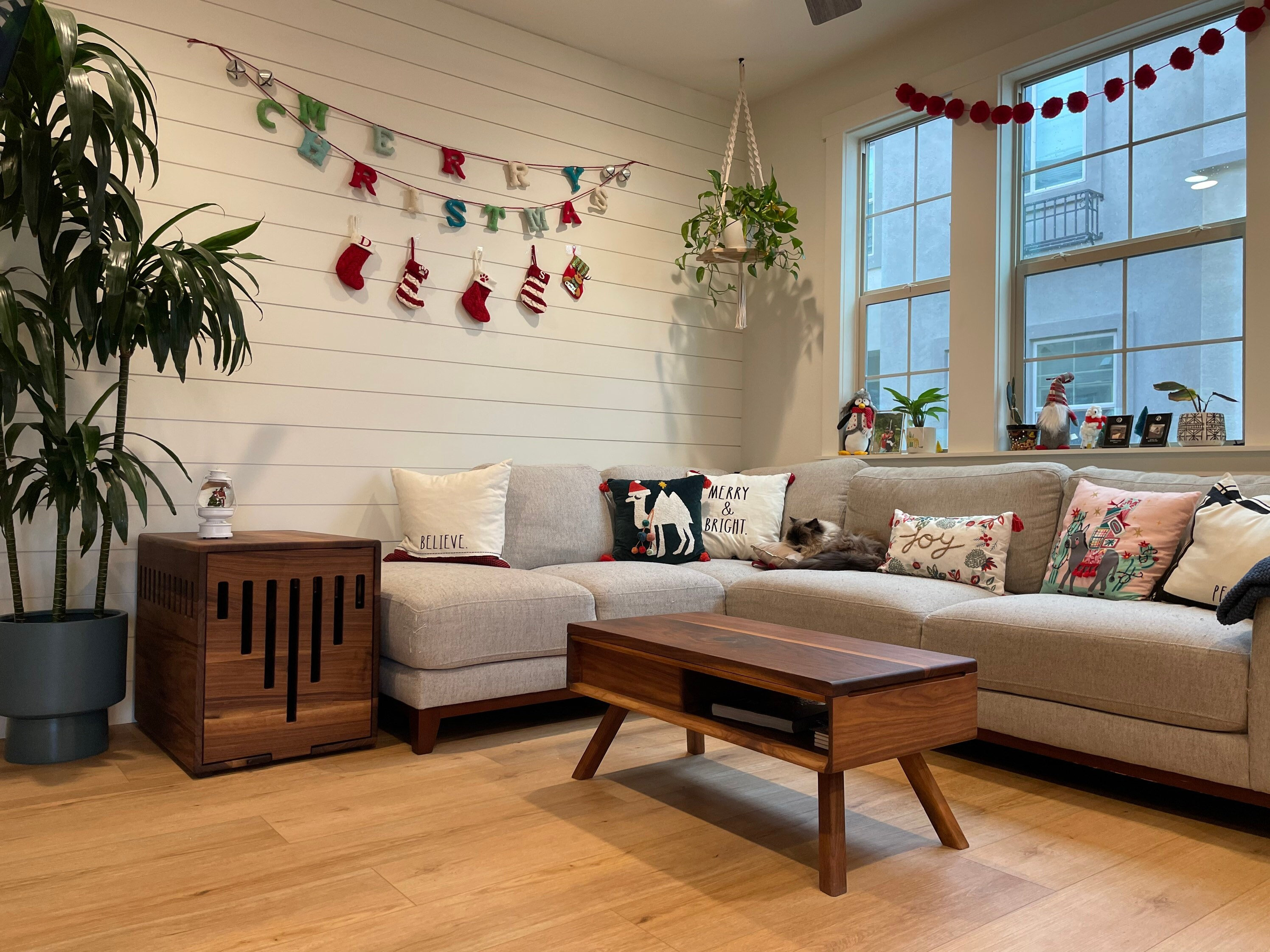 Mid Century Modern Coffee Table | Solid Wood Walnut Table With Hidden ...