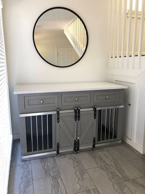 Dog Crate With Drawers Sliding Barn Doors Denmark Dog Crate With Drawers Sliding Barn, Sliding Dog Kennel Doors