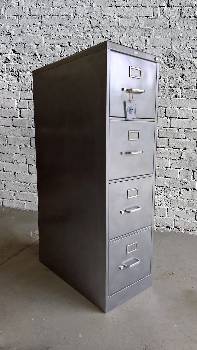 4drawer Metal Filing Refinished / letter & legal size Etsy