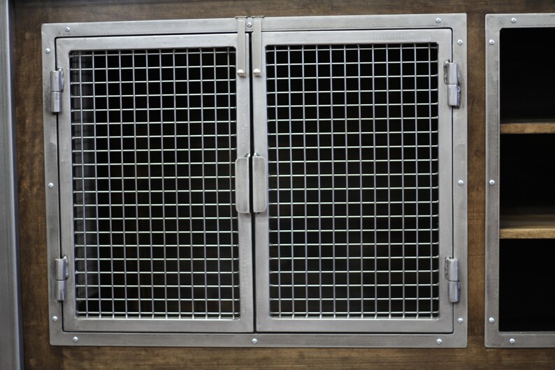 Dog Crate Console Credenza / Rustic Media Center / Urban Etsy