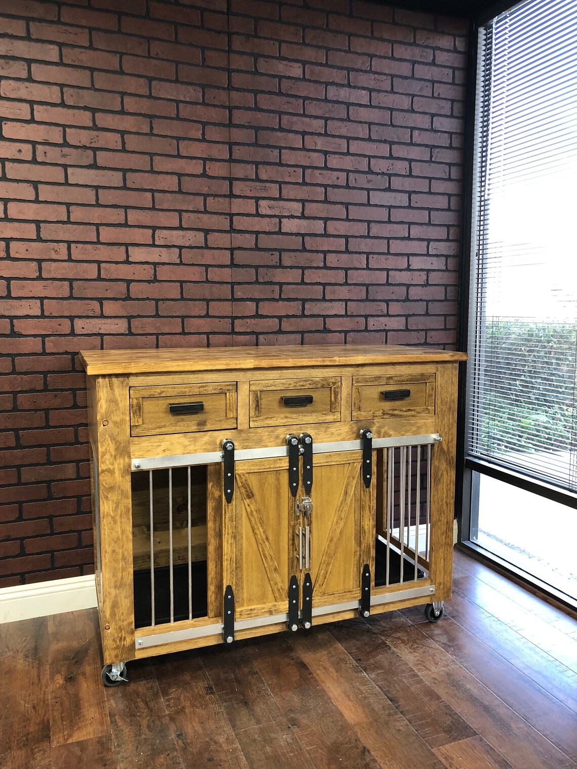 Photo inspiration: Bespoke Dog Crates With Castors Reference: Add On Casters For Cabinets Media Center Dog Or Cat
