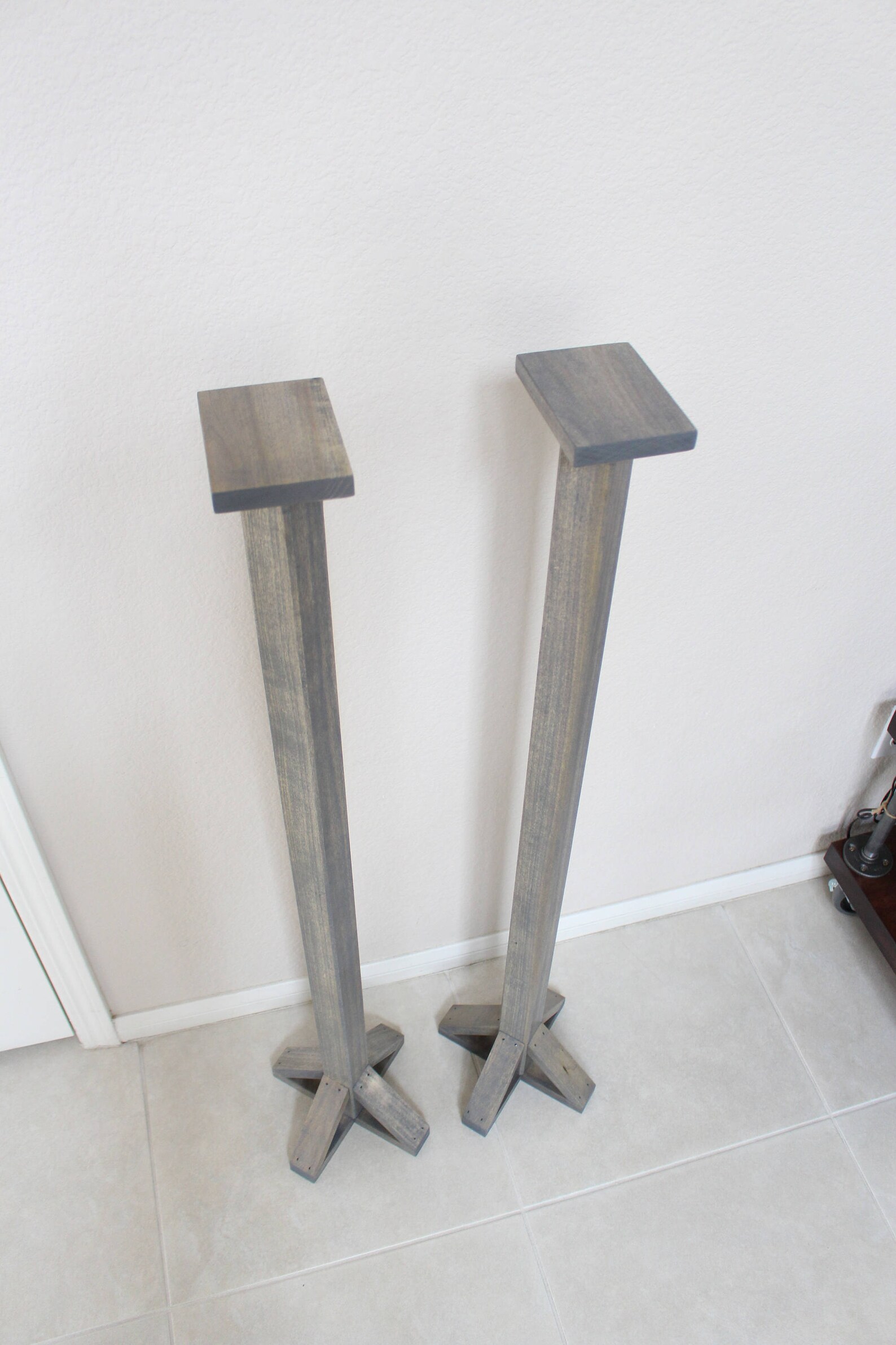 Speaker Stands / Solid Wood / Contemporary / Urban Farmhouse Etsy