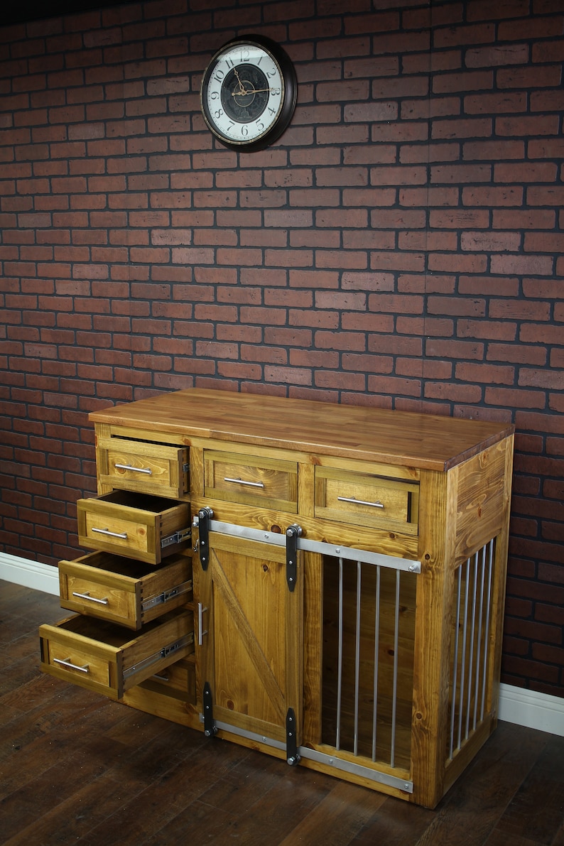 Doggie Kennel Credenza Media Center Sliding barn doors / Etsy