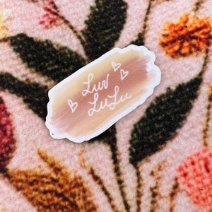 watercolor &quot;Luv LuLu&quot; signature 2&quot; sticker - A Bus Named LuLu sticker set 3, 2024