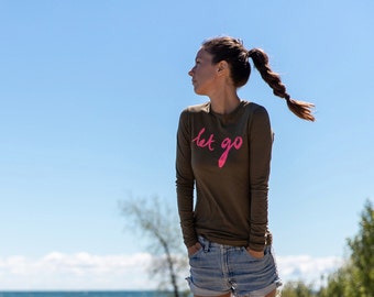 Women's Short Sleeve T-shirt /Yoga shirt / Organic Cotton Tee/ Tops and Tees/ Mom Gift/ Ethical Fashion/ Yoga Meditation
