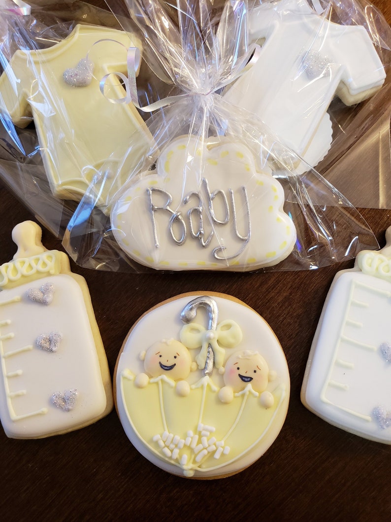 Twins Baby Shower Cookies Etsy