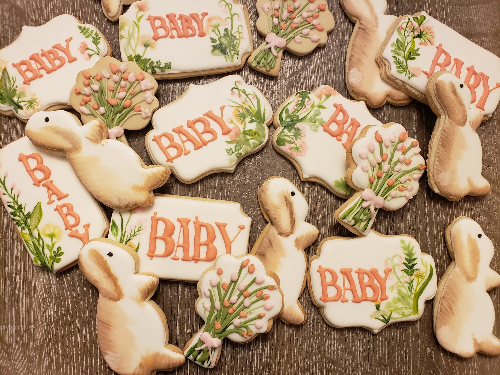 Baby Shower Bunny Cookies Etsy