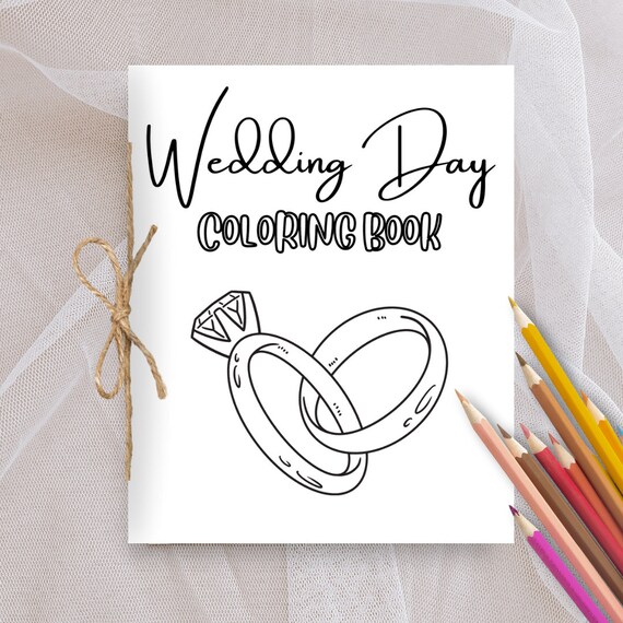 Wedding Coloring Book for Kids: 12 Page Activity Book (Digital Download)