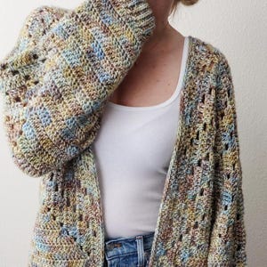 MOTIF AU CROCHET // cardigan au crochet, cardigan carré grand-mère, cardigan hexagonal, pull au crochet, pull surdimensionné // cardigan fait maison