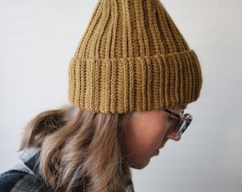 CROCHET PATTERN // Crochet Beanie, Crochet Hat, Crochet Toque, Ribbed Crochet Hat, Ribbed Crochet Beanie, Modern Crochet // November Toque