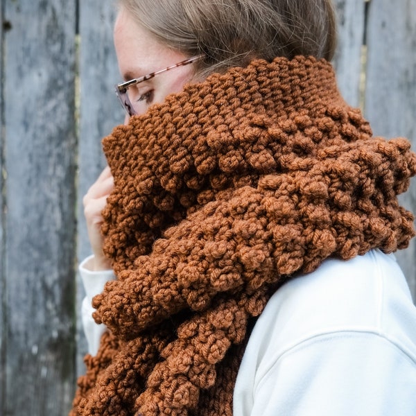 CROCHET PATTERN // Crochet Scarf, Chunky Crochet Scarf, Textured Scarf, Winter Scarf, Winter Accessory, Crochet Wrap // Chaparral Scarf