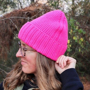CROCHET PATTERN // Crochet Beanie, Crochet Hat, Crochet Toque, Ribbed Crochet Hat, Ribbed Crochet Beanie, Modern Crochet // Highland Beanie