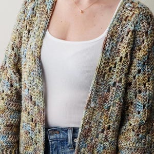CROCHET PATTERN // Crochet Cardigan, Granny Square Cardigan, Hexagon Cardigan, Crochet Pullover, Oversized Sweater // Homebody Cardigan image 6