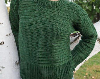 MOTIF AU CROCHET // Pull au crochet, pull au crochet, pull au crochet, chemise au crochet, haut au crochet // Pull basal