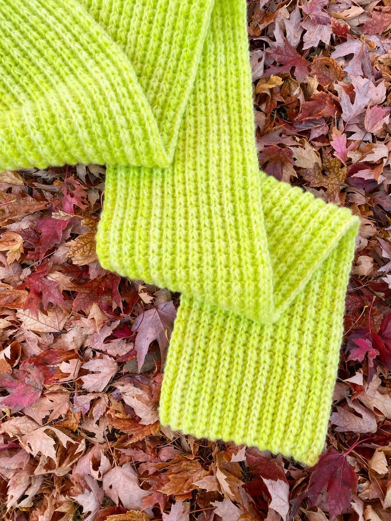 Cloud Ridge Oversized Scarf crochet pattern listing photo by TheCozyKnotCrochet