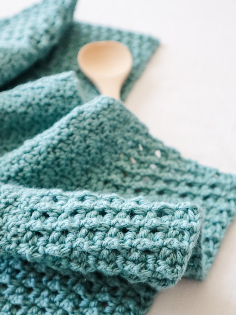 CROCHET PATTERN // Crochet Towel, Tea Towel, Kitchen Towel, Crochet Cloth, Washcloth, Bathroom Towel, Dish Towel, Dishcloth, Hand Towel image 6