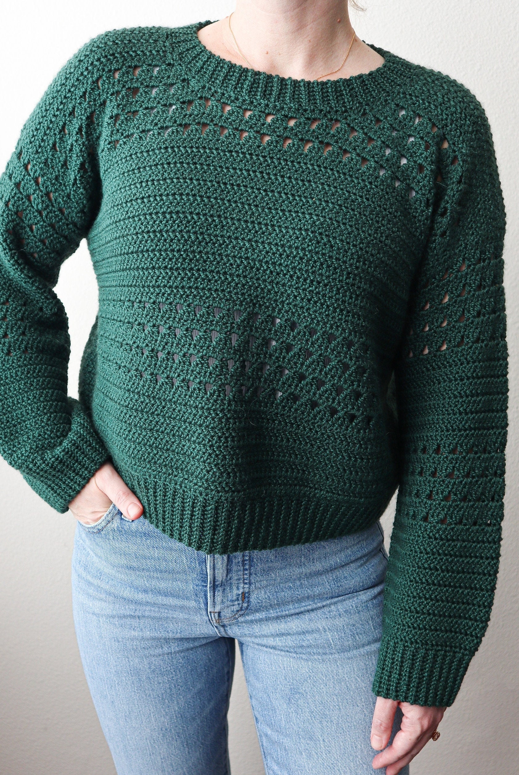 CROCHET PATTERN // Modern Easy Crochet Sweater Pullover - Etsy UK