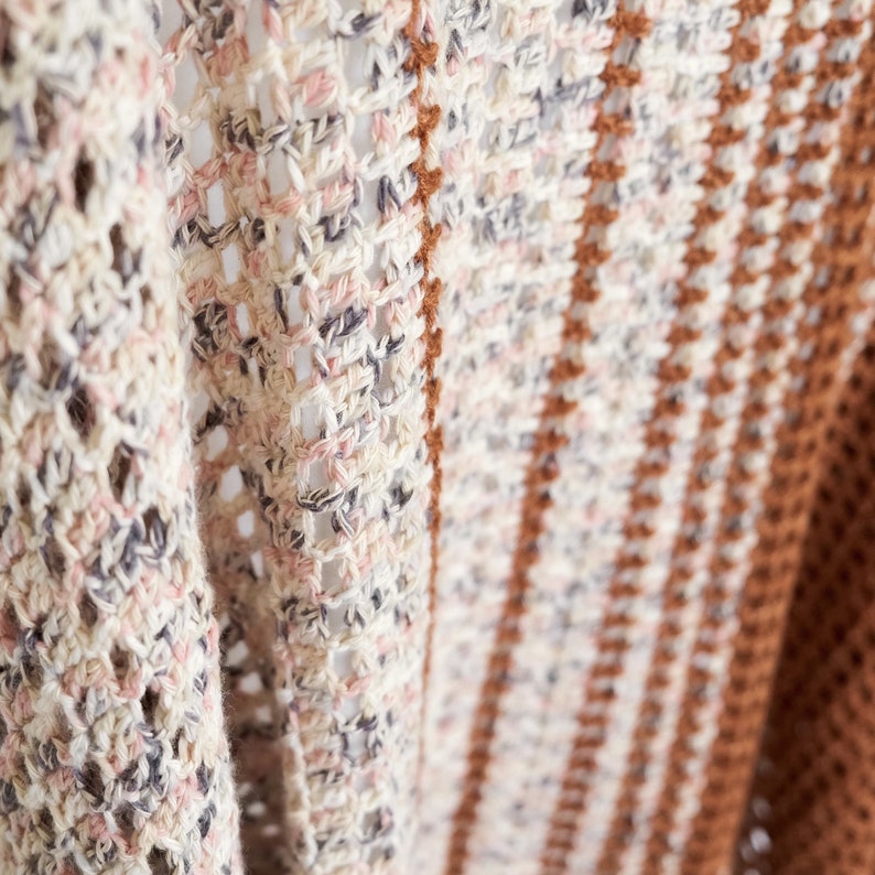 CROCHET PATTERN // Oversized Wrap, Ombre Shawl, Fall Crochet, Winter Crochet, Modern Lace Crochet Wrap, Crochet Scarf // Dawn & Dusk Wrap image 10